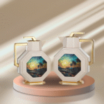 2 PCS ALMARJAN VACUUM FLASK SET-0.6+0.95LT-G#AZ05