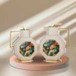 2 PCS ALMARJAN VACUUM FLASK SET-0.6+0.95LT-G#AZ06