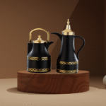 ALMARJAN KETTLE+DALLAH SET-1.0L+1.0L-B/G