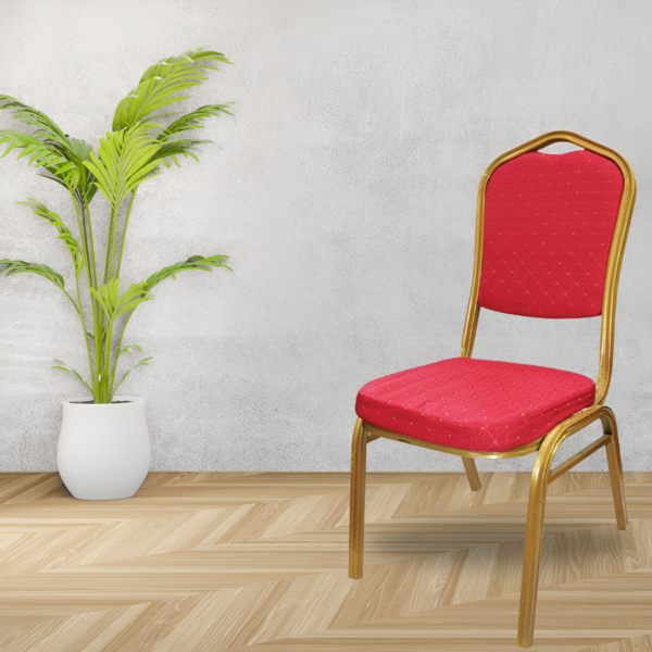 BANQUET CHAIR-RED-440X510X920MM