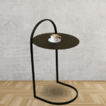 IRON SIDE TABLE BLACK-35X35X60CM
