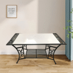 METAL+MARBLE TABLE -110X55X58CM