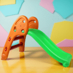 KIDS PLAY SLIDE -113X60X70CM-GREEN & ORANGE