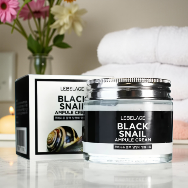LEBELAGE BLACK SNAIL AMPOULE CREAM-70ML