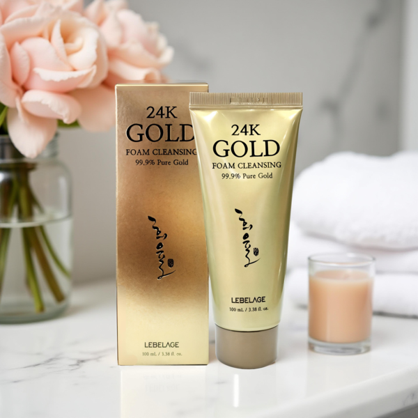 1987238410318 LEBELAGE HEEYUL 24K GOLD FOAM CLEANSING-100ML - Image 1