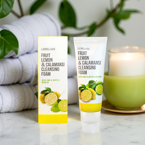 1987238410364 LEBELAGE FRUIT LEMON & CALAMANSI CLEANSING FOAM-100ML - Image 1