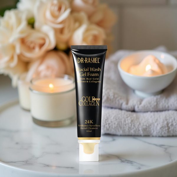 24K GOLD COLLAGEN FACIAL WASH GEL FOAM -100ML