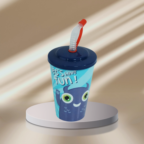 ⁦JUICE CUP W/STRAW-400ML⁩ - الصورة ⁦1⁩