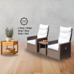 INJECTION PLASTIC SOFA -DARK GRAY+BLUE