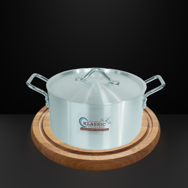 ⁦SINGLE ALUMINUM COOKING POT W/LID-32CM⁩ - الصورة ⁦1⁩