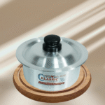 SINGLE ALUMINIUM COOKING POT W/COVER-18CM