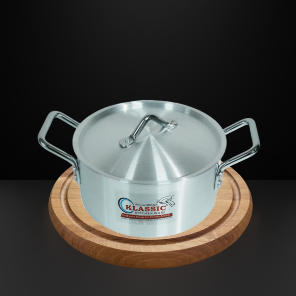 ⁦SINGLE ALUMINUM COOKING POT W/COVER-22CM⁩ - الصورة ⁦1⁩