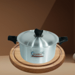 SINGLE ALUMINIUM COOKING POT W/COVER-28CM