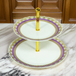 2 LAYER CERAMIC CAKE STAND