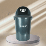 PLASTIC ROUND DUSTBIN W/COVER-60LTR