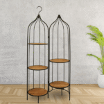 WOODEN & METAL SHELF-179X47X48CM