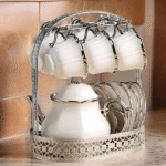 13 PCS CERAMIC TEA SET W/STAND-1.1L+230L*6