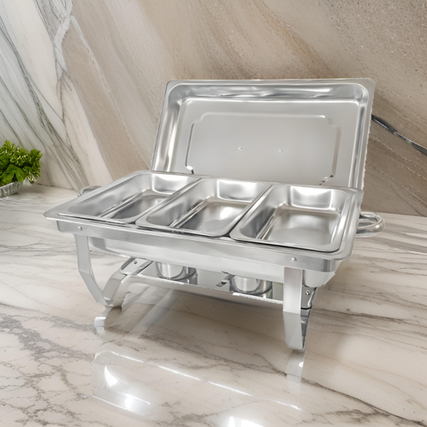S/STEEL CHAFING DISH-3LTRX3-SILVER