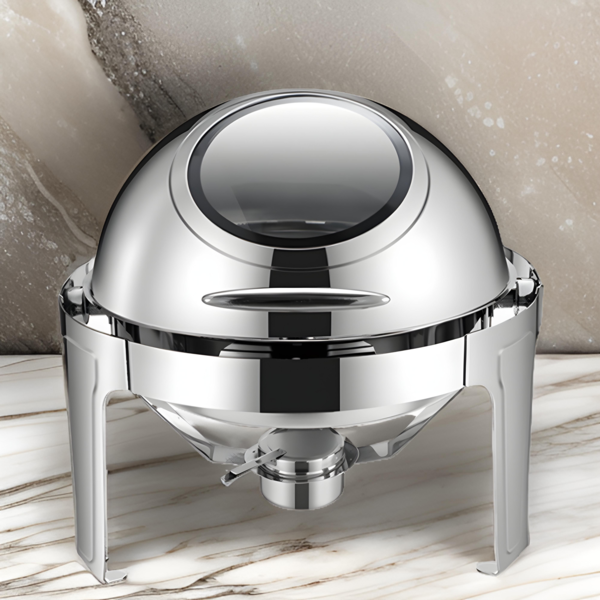 S/STEEL CHAFING DISH-6LTR-SILVER