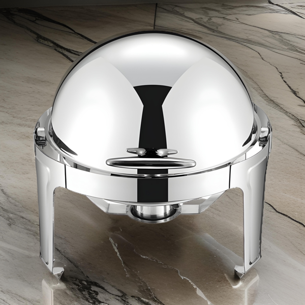 S/STEEL CHAFING DISH-6LTR-SILVER