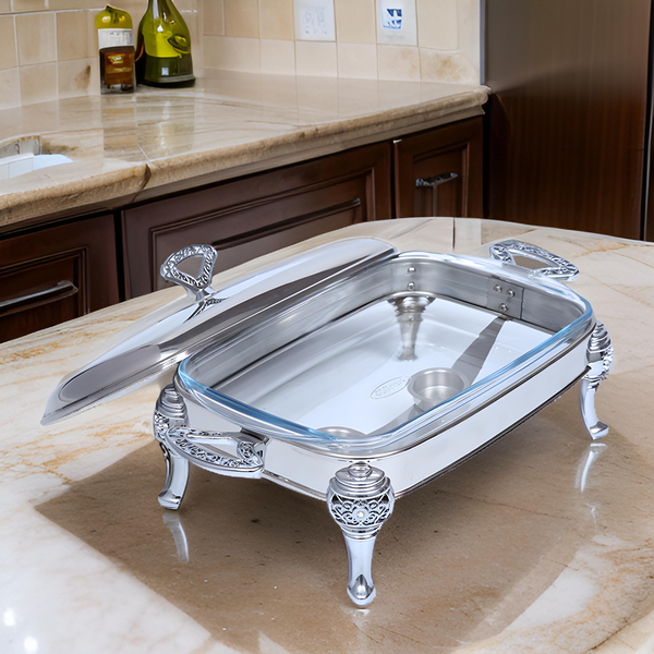 S/STEEL CHAFING DISH-3.0LTR-SILVER