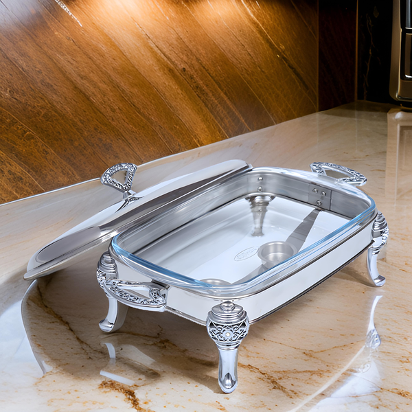 S/STEEL CHAFING DISH-1.8LTR-SILVER