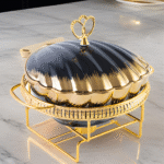 CERAMIC CASSEROLE DISH WITH STAND-2LTR