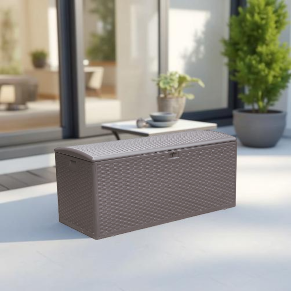 150 GAL DECK BOX WICKER SURFACE-152X68.3X67.5CM