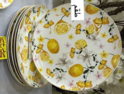 6PCS CERAMIC ROUND PLATE SET