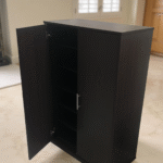 HEVEAPAC SHOE RACK(6324)-BEECH/CHOCOLATE-H120XD40XW80CM