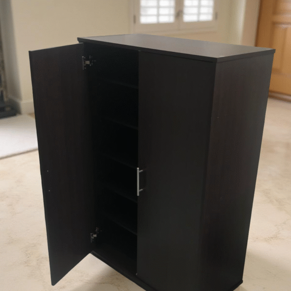 HEVEAPAC SHOE RACK(6324)-BEECH/CHOCOLATE-H120XD40XW80CM