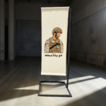 STAND ARMY BEIGE FABRIC-100X40