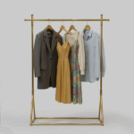 S/STEEL HANGER-GOLDEN-147X40X180CM