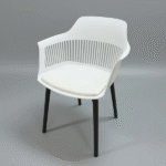 CHAIR W/SEAT CUSHION-WHITE