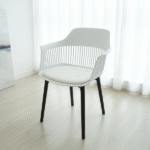 CHAIR W/SEAT CUSHION-WHITE - Image 2
