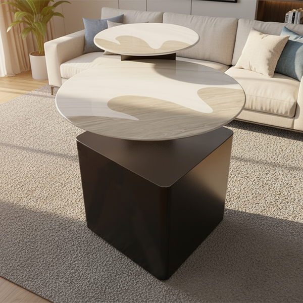 ⁦2 PCS COFFEE TABLE SET 2CTN-50X44/75X54CM⁩ - الصورة ⁦2⁩