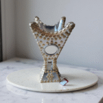 BURNER SILVER W/ROUND GLASS