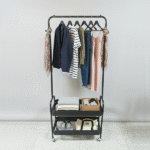 METAL COAT HANGER-660*300*1600MM-BLACK