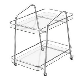 Screenshot 2026-05-23 093759 2-LAYER METAL & GLASS STORAGE RACK-60X33X65 - الصورة 1