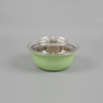 S/STEEL SERVING BOWL W/ ACRYLIC LID-28CM