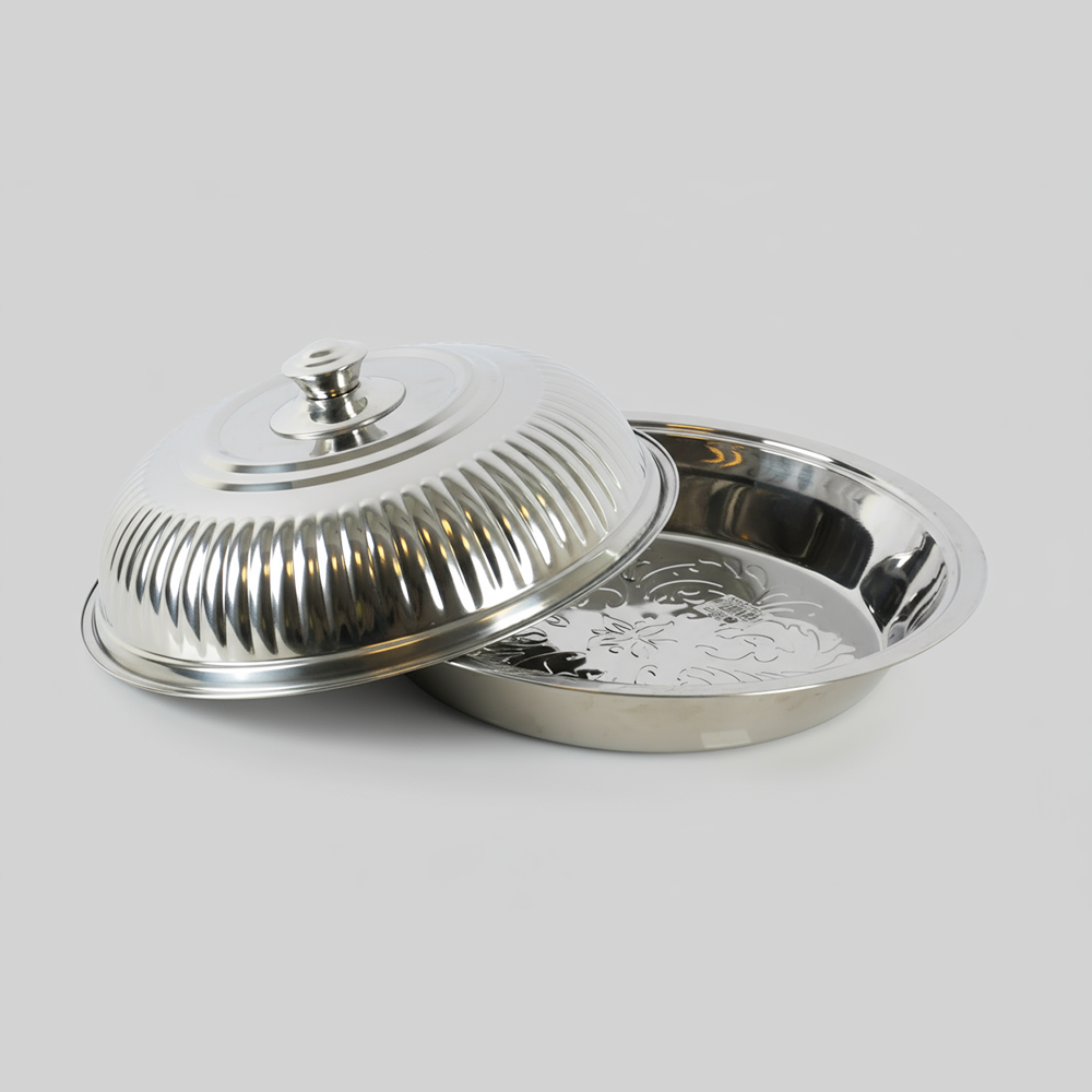 ⁦S/STEEL KOOZY TRAY W/LID-50CM⁩ - الصورة ⁦2⁩