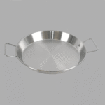 S/STEEL ROUND TRAY W/HANDLE-28CM
