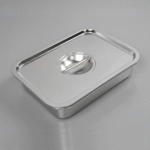 S/STEEL INSTRUMENT TRAY W/LID-36X27X7CM