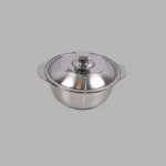 S/STEEL SERVING POT W/LID-24CM