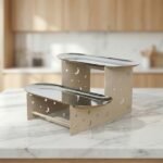 S/STEEL 2-TIER CAKE TRAY-27X30X16