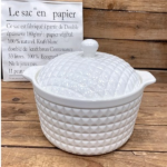 CERAMIC SOUP POT W/LID-24.5X20X9.5