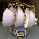 12PCS CERAMIC TEA SET+6PCS SPOON W/STAND