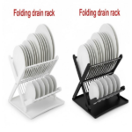 S/STEEL & PLASTIC DISH RACK-38*24*34CM