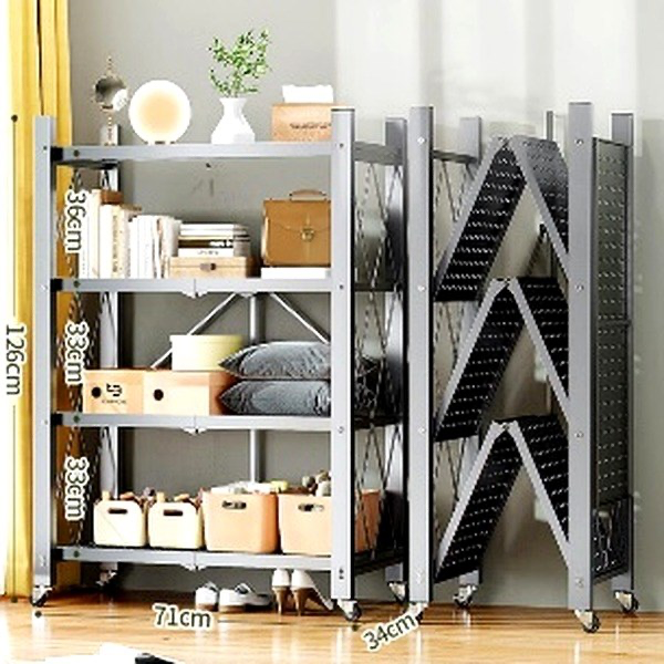 1012480001293.png 4-LAYER METAL STORAGE RACK-71*34*125 - Image 1