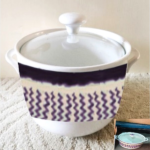 CERAMIC SOUP POT W/COVER-20*12CM